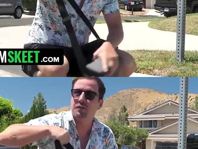 Jenna Fireworks - Cute Blonde Teen 18+ With Big Tits Fucks Trespassing Guy With Fat Cock