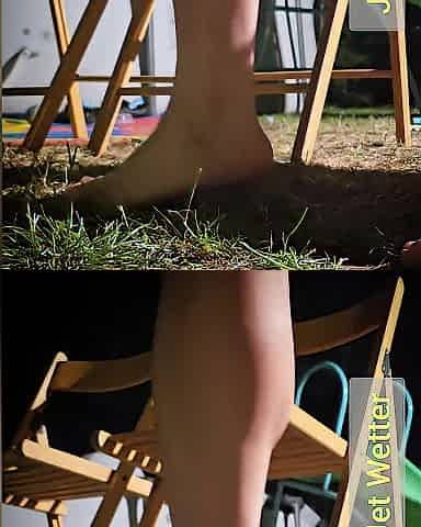 Sneaky pee in nature's garb in the garden