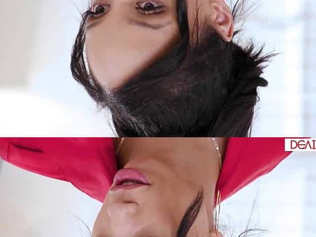 Tiny bazookas brunette hair black anal banged by a large wang