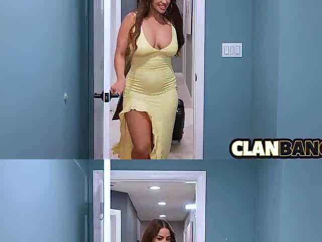 Latin Mum Scrubbing the Room Floors and Lifts Her Costume and Invites Her Hunk to Permeate Her Cunt