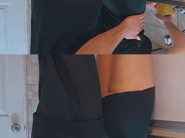 Cumming on my Maid's Suit whilst that babe was Washing Dishes (FREE USE)