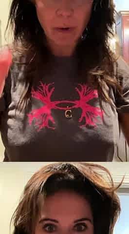 Very hot busty brunette solo masturbation on webcam