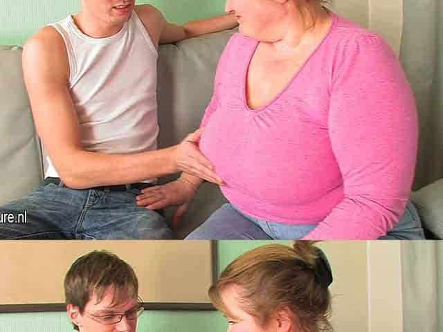 Big Mama With Big Tits Sucking And Fucking - MatureNL