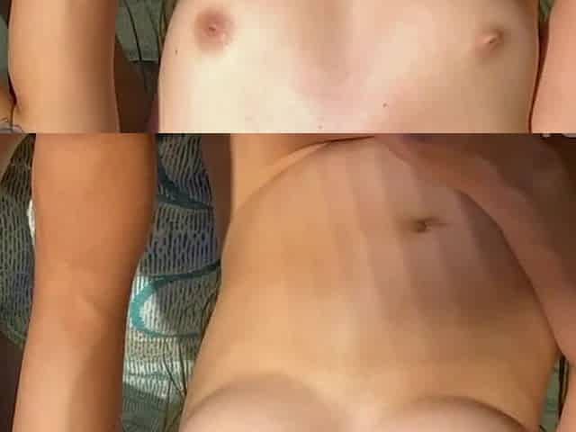 Tiny blond gets banged in underware for the 1st time