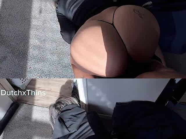Cum Discharged on Large Butt Lalin girl