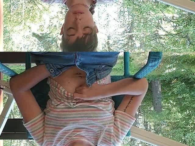 Masturbating on the deck