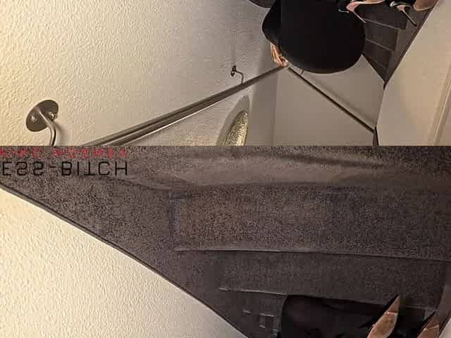 business woman in hawt nylon and heels taken by boss dong on stairs after work - business-floozy