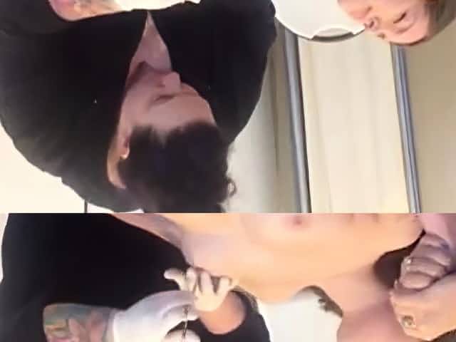 Young Girl gets Nipples Pierced