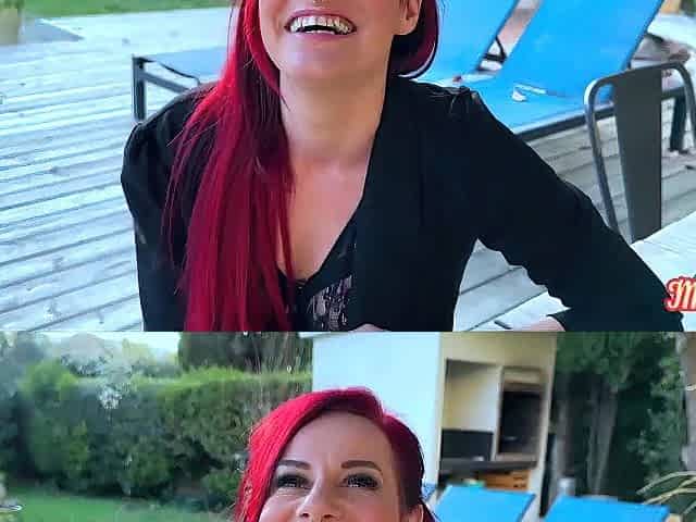 Sally, a sultry redhead, gets filled like never before