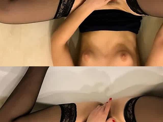 Hairy Pussy Close-Up: Solo Female Orgasm in the Bathroom