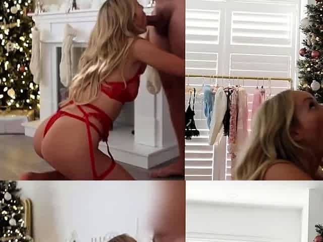 GwenGwiz Christmas Fuck in Red Lingerie Porn Video