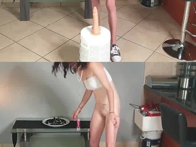 Slut Fucking A Dildo In Her Pussy