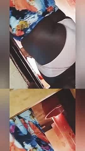 Dark Skin Bitch Masturbating Squirting Long Pussy Lips