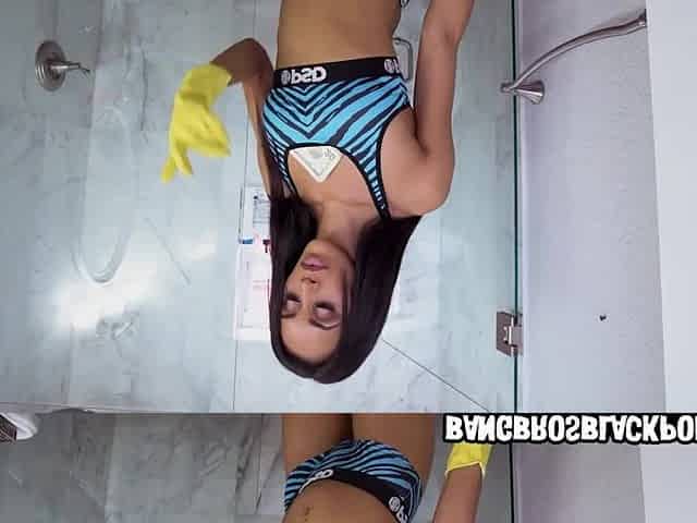 Ebony hottie with a insane fit body sucks a large wang in advance of getting boned by it