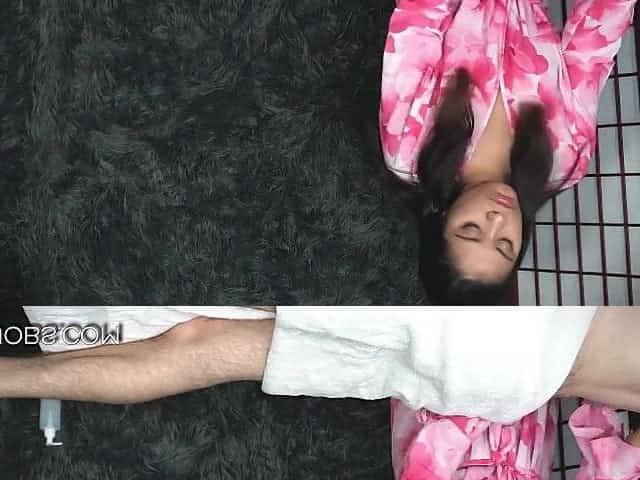 HAPPY ENDING CHEST SITTING -- JizzyJobs and Shreya - Interracial