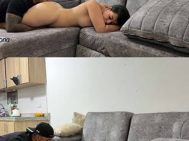 Sucking my maid's giant butt to get her sexy and willing to let me screw her out of a cum drum