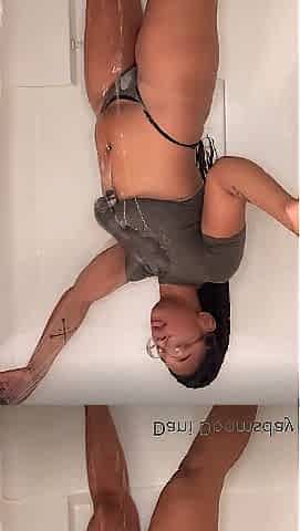 TELE Literaryvixen Super Hot Black Shower Session w/ Dani Doomsday Movie 4