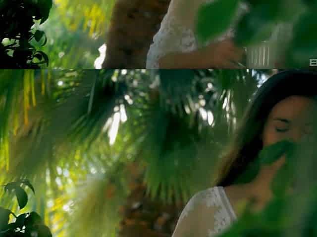Hairy Tall Dova gets her bushy pussy pounded hard outdoors