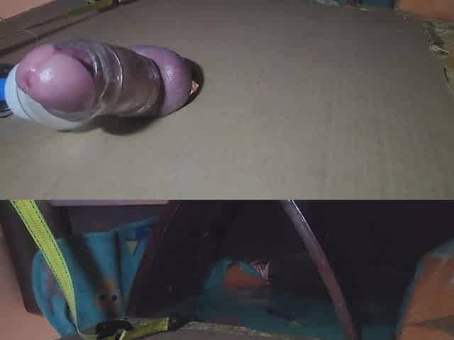 Giant Climax from Hitachi Wand with Milking Table