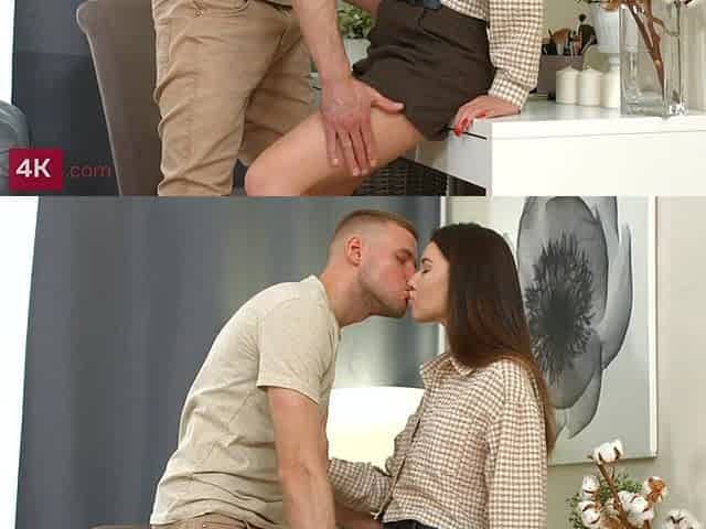 Jolie Booty - Cutie enticed into quickie with BF