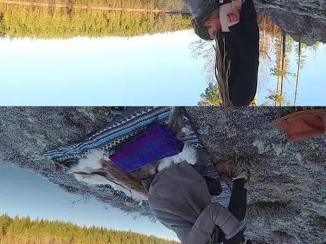 Sex on a reindeer skin next to a forest lake - RosenlundX - 60fps