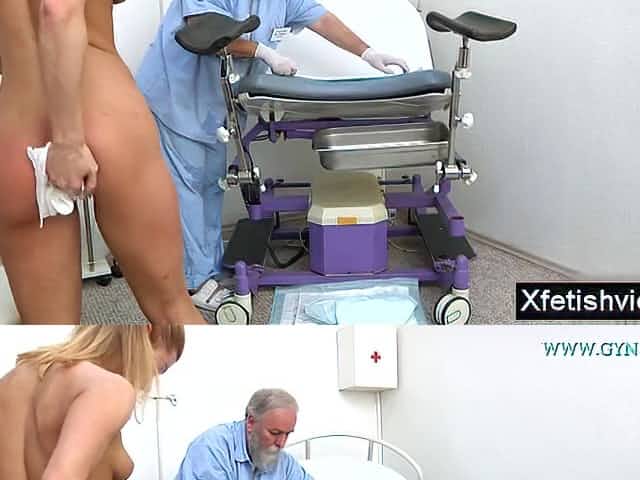 Bearded Gyno Doc Exams Bald Pussy