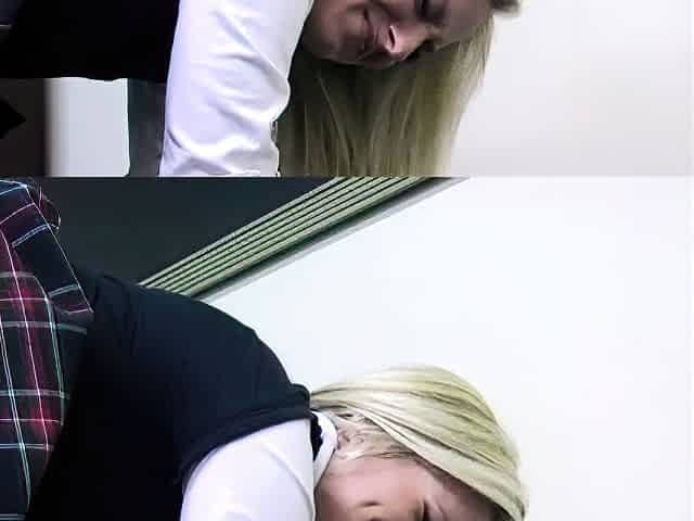 Amateur blonde teen rides cock and anal
