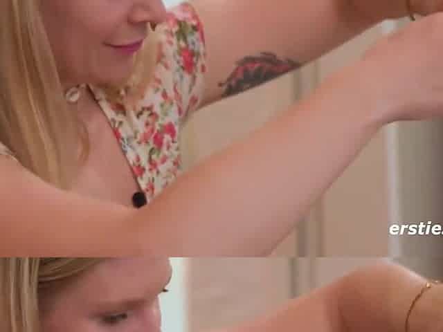 Katja E Oils Her Pussy And Takes The Dildo Deep