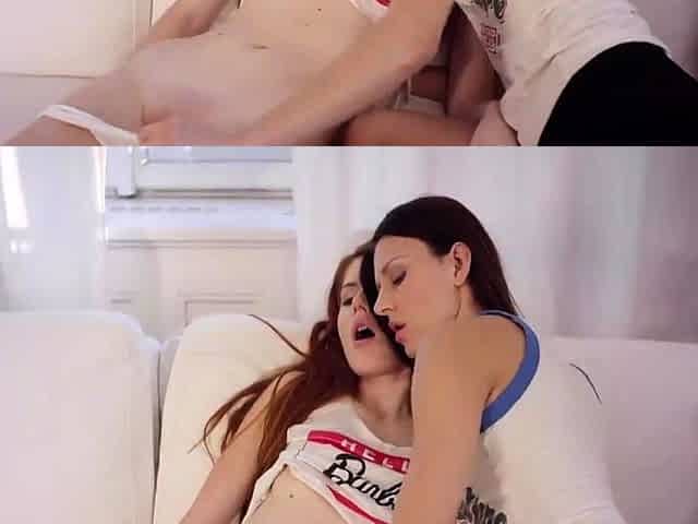 Steamy Threesome: Blonde, Brunette & Redhead Seduce
