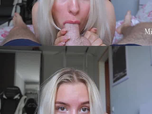Perfect Body Teen Gives Blowjob, Dick Riding and Gets Pussy Creampie - Miradavid