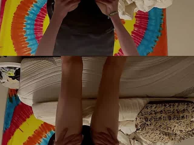 Hawt teen large butt and wang disrobe tease
