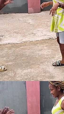 African Lesbian Lover Playing Local Game in Outdoor