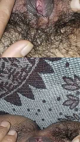 Fingering Her Hot Hairy Mature Pussy