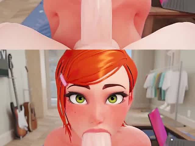 Zoe gives Eden a oral job in her bedroom