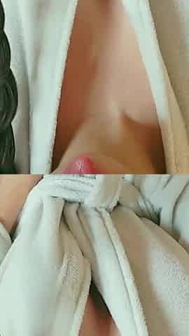 throat watering cute cutie with pigtails masturbation after the shower