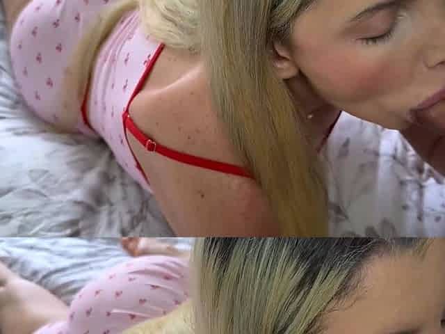 Big Ass Busty Blonde Stepsister Caught Masturbating