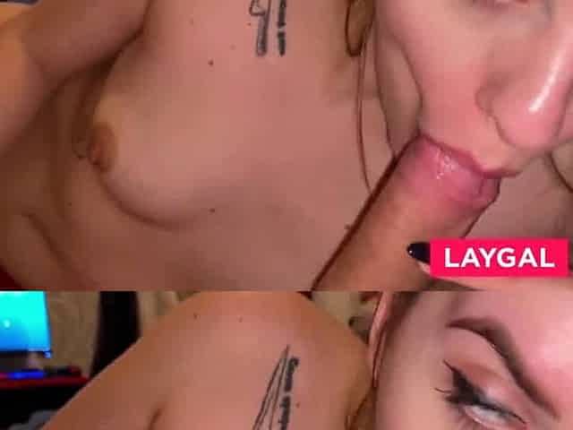 Big-Cock Blowjob by a Hot Teen Brunette