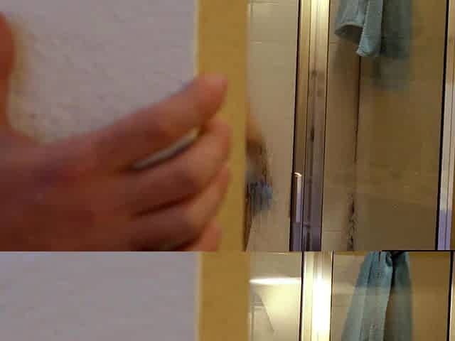 Showering teen stepsis prank and fucked