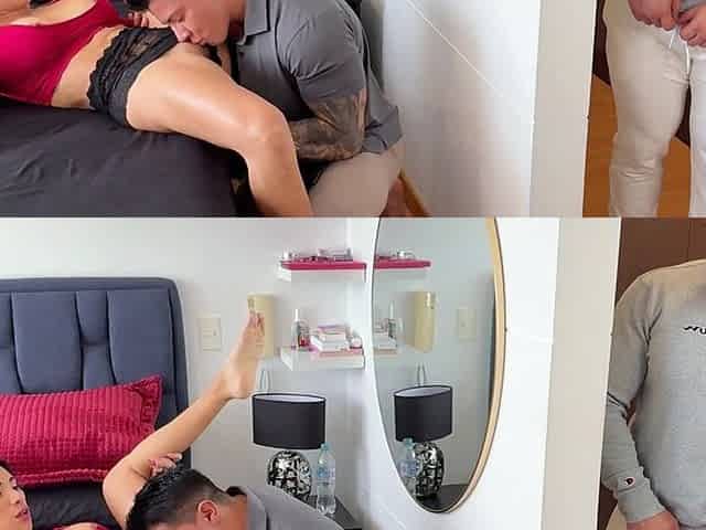 Smelling Stepsis Panties Ends Well! I Caught Her Fucking Her Boyfriend and Then She Fucked Me Too!