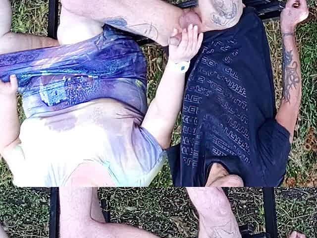 neighbour sucks my jock in the park on a bench until I cum