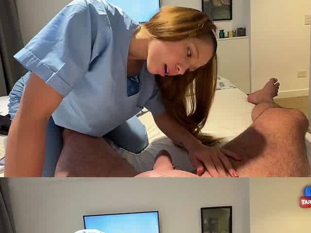 Horny spanish Nurse Seduced my Boyfriend and Me