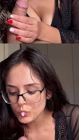 Step Mom Caught Me Jerking off for Her and Sucked Me