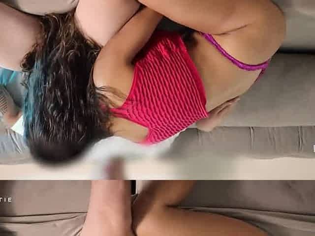 Amateur duo captures teen bang-out with steamy lady and ginormous natural boobs.