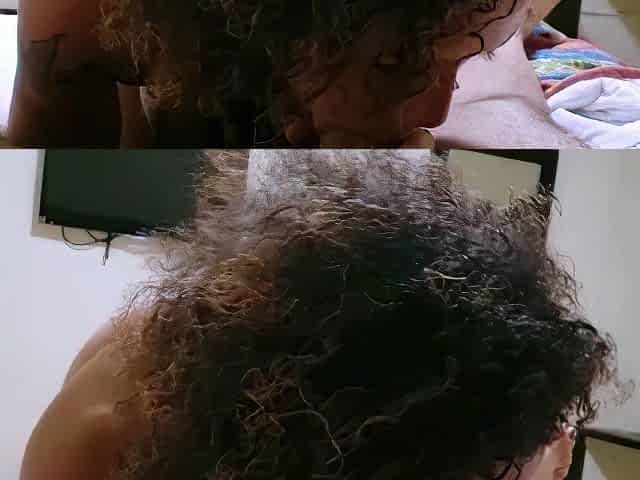 Black Girl Gives Deep Head and Rides for a Dripping Creampie
