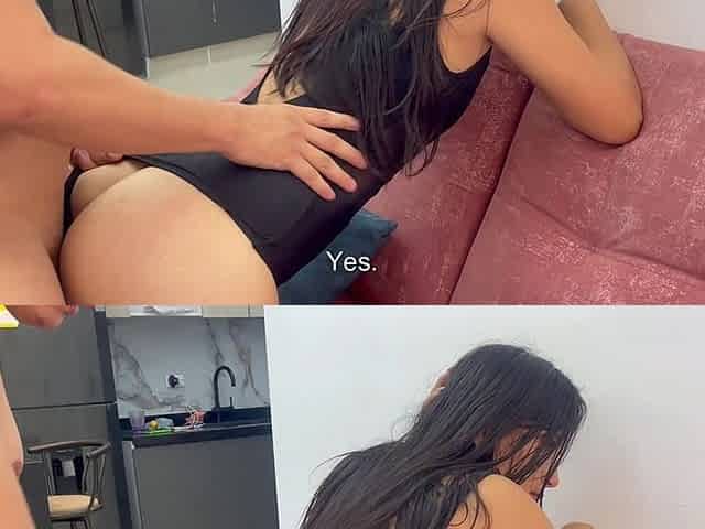 I Give Her a Hard and Hard Fuck for in the Living Room, I Cum Inside Her Rich Pussy