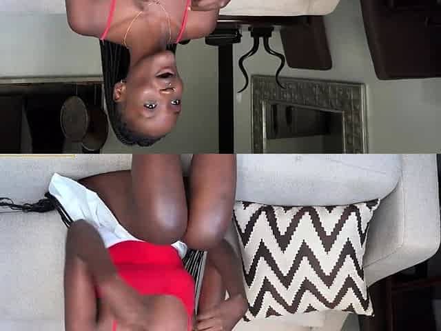 Busty Black Amateur Bouncing On BWC