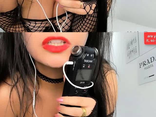 Ebony brunette masturbates with dildo in close up