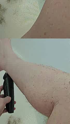 Sissy's 1st time shaving legs