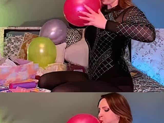 SneezeGoddess - Party Time Balloon Blowing and Hand Pumping