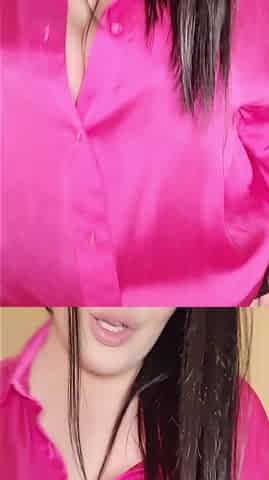 POV Stepmom Cock Sucking Fantasy - Satin Blouse & Mini Skirt Tease with Big Tits MILF